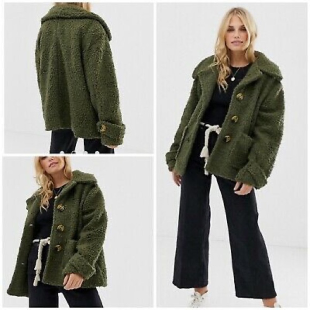 Free People So Soft Cozy Peacoat Worn Once